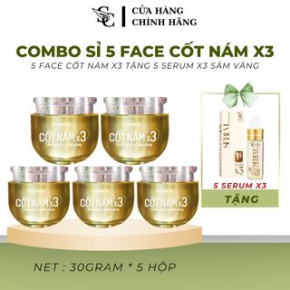 [CHÍNH HÃNG] COMBO 5 HỘP KEM CỐT NÁM X3 Sica White 30G, Hỗ Trợ Da Thâm, Sạm, Nám, Tàn Nhang - SICA WHITE
