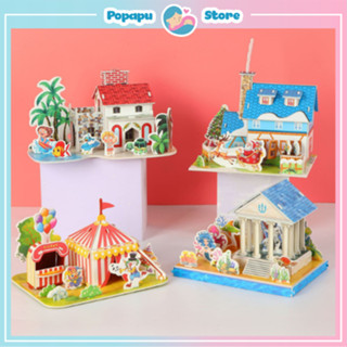 Ngôi nhà xốp đồ chơi xếp hình lắp ráp 3D thiết kế nội thất ngôi nhà xinh xắn cho bé gái thoả sức sáng tạo