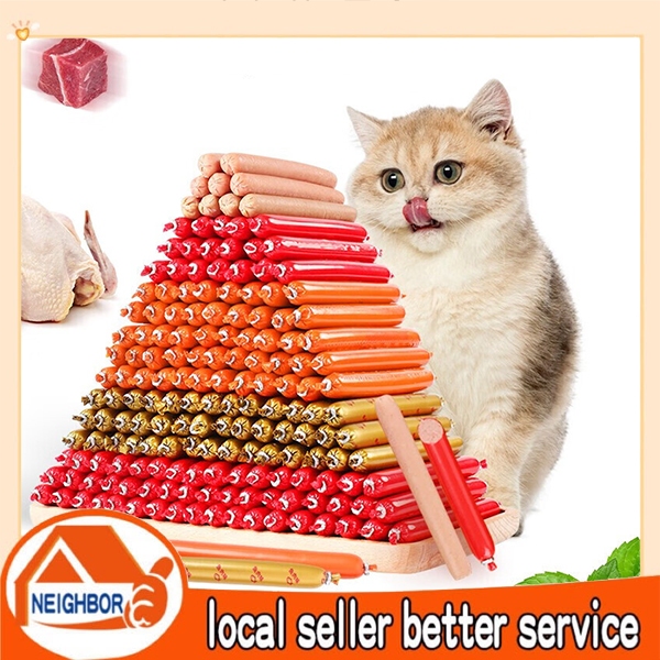 50pcs,100pcs Xúc xích cho chó cưng 15g,  Xúc xích cho mèo, Đồ ăn nhẹ cho thú cưng, Thức ăn cho chó mèo, Thức ăn ham