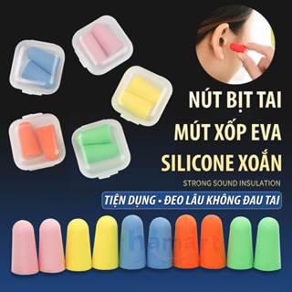 COMBO Nút Bịt Tai Chống Nước Giảm Tiếng Ồn Đa Sắc Có Hộp Nhựa Tái Sử Dụng Lâu Dài Tiện Lợi