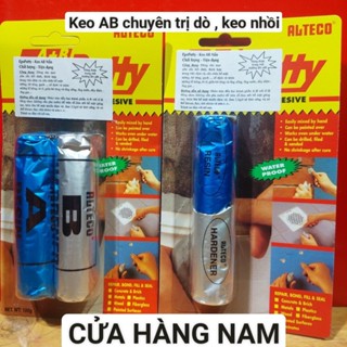 Keo AB dạng nắn Epoputty Alteco Indonesia (100g/50g), keo nhồi dán lỗ dò,lủng, keo đất sét tự khô siêu cứng, chịu nước