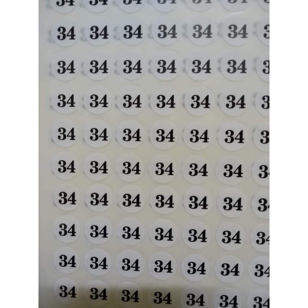 [ Deal.2k] Tem dán size áo lót/Tem dán size quần áo/ tem dán số 34/36/38/40