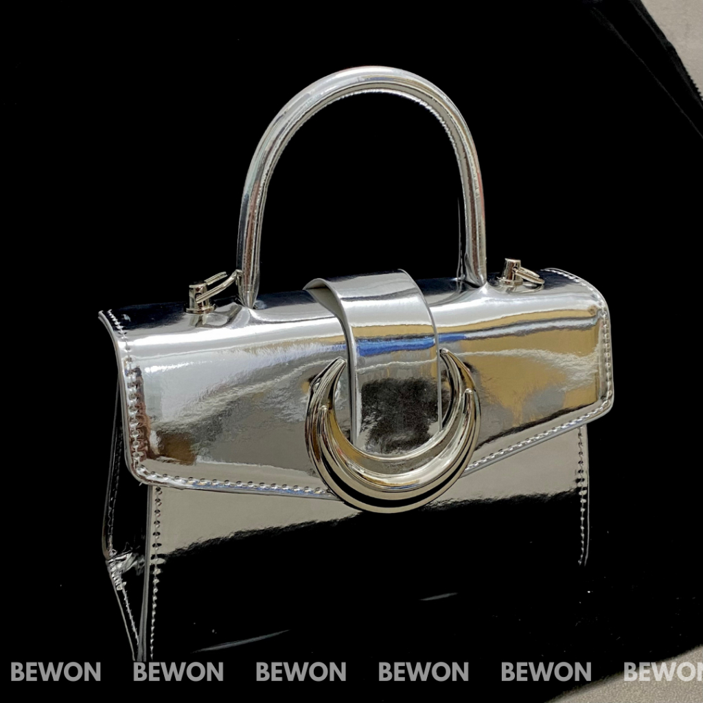 Túi nữ đeo chéo Bewon hình mặt trăng Túi bạc đeo chéo Dây kim loại Túi xách nữ Túi xách taobao T012