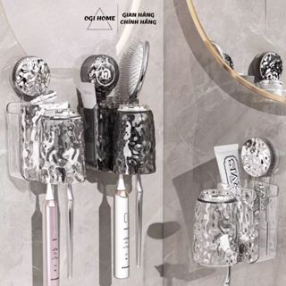  Kệ bàn chải đánh răng có Cốc hút Kệ để bàn chải đánh răng Cute Sang trọng Thanh lịch Tiện lợi Ogi Home - KDR02 