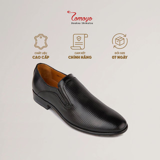 Giày Tây Nam Không Dây Vân Sọc Tomoyo TMN10201