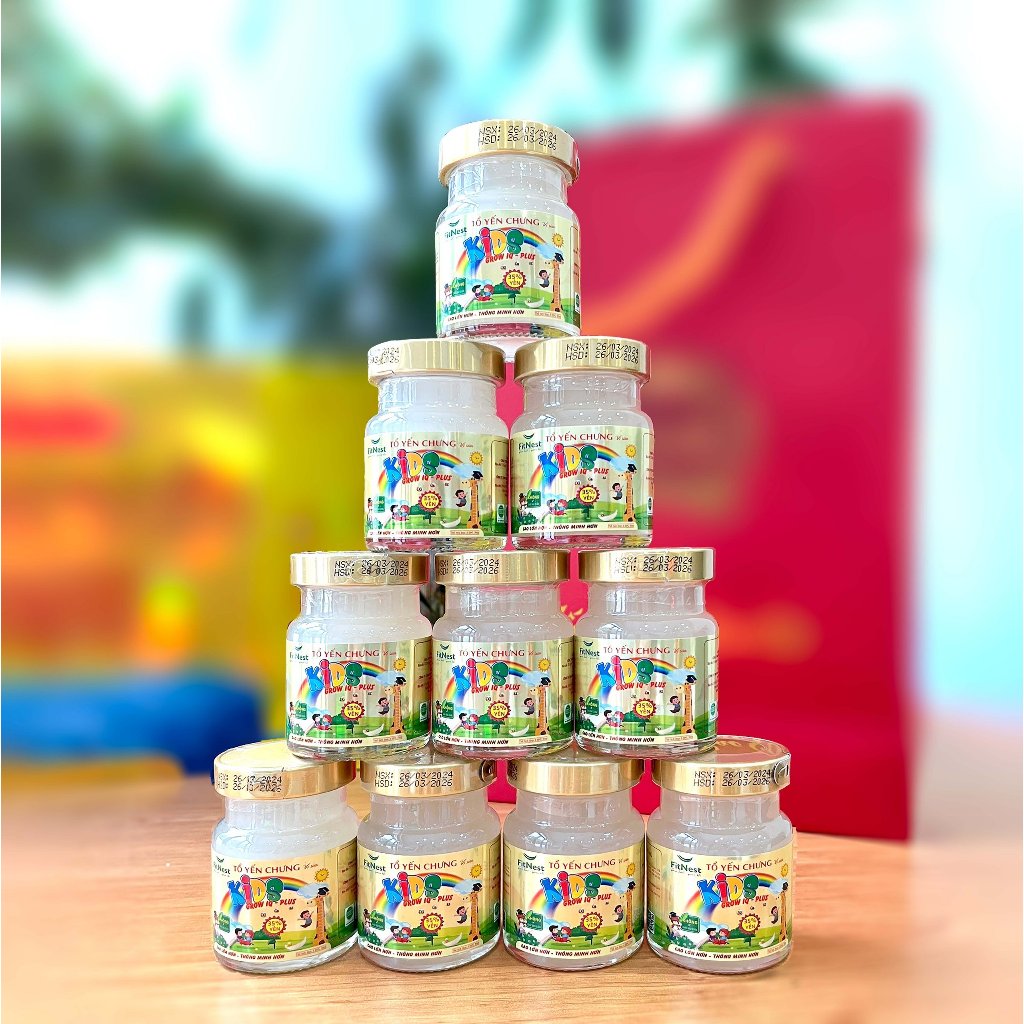 Combo 10 hũ Tổ Yến Chưng For Kids Grow IQ Plus FitNest (Hũ/70ml)