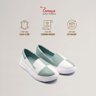 Giày Sneaker Nữ Tomoyo Da Microfiber Hoạ Tiết Sọc Caro "SIÊU CÁ TÍNH" TMW31207