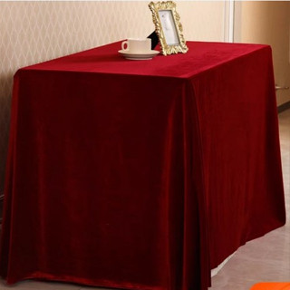 Khăn Trải Bàn Hình Chữ Nhật Trang Trí Bàn Họp, Đám Cưới, Party Sinh Nhật Vải Đỏ Nhung Sang Trọng