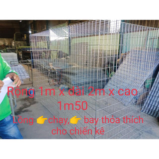 chuồng gà,lòng gà 1m cao 1m5 dài 2m[XẾP GỌN]lòng gà ráp sẳn, chuồng gà lắp ráp , lòng vuông , chuồng vuông ,chuồng kẽm..