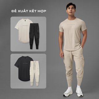 Bộ đồ thể thao nam Fitme Sand Smoke thoáng khí hỗ trợ tập gym chạy bộ
