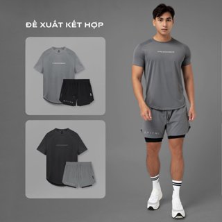 Bộ đồ chạy bộ tập gym nam Fitme chất thun thể thao co giãn 4 chiều cao cấp Space Grey