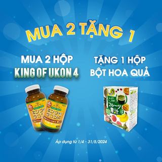 Viên uống chiết xuất nghệ Nhật Bản King Ukon 4 hỗ trợ tiêu hóa dạ dày lọ 600 viên