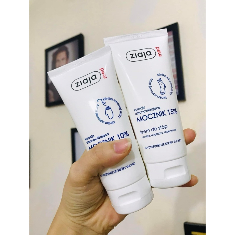 Kem dưỡng ẩm Ziaja Med Mocznik với 15% Ure chăm sóc và dưỡng ẩm cho da khô 100ML