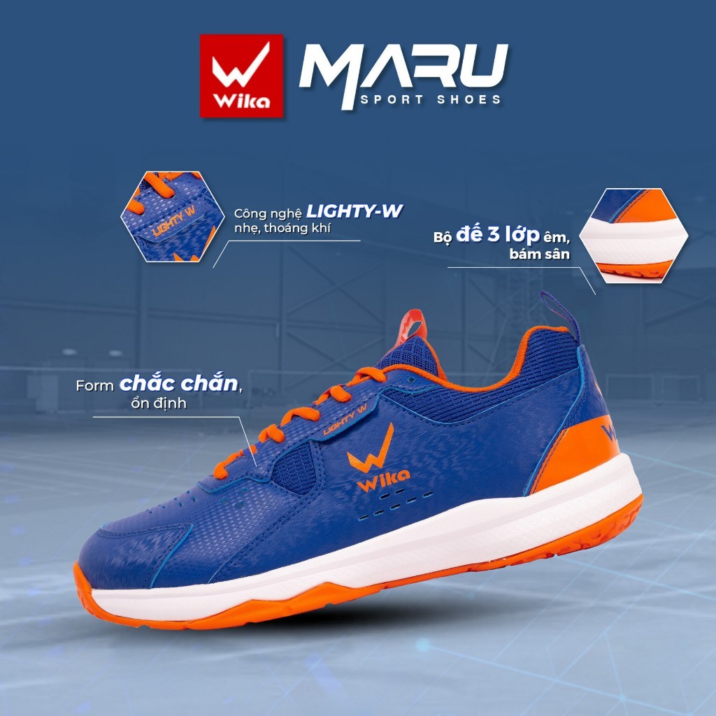 [ HOẢ TỐC - CHÍNH HÃNG ] Giày cầu lông Wika Maru đế eva êm chân