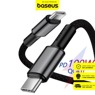 Cáp sạc nhanh siêu bền C to C Baseus High Density Braided PD 100W (5A/20V E-marker Chip, Type C to Type C Fast Charging)