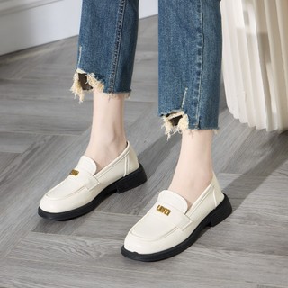 Giày oxford mwc 9642 - giày oxford nữ chất liệu da đính khoá kim loại thanh lịch