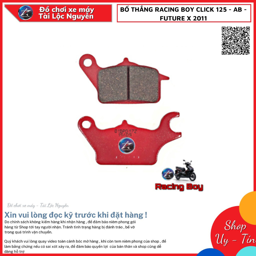 BỐ THẮNG RACING BOY CLICK 125 - AB - FUTURE X 2011