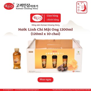 Nước Linh Chi Mật Ong 1200ml (120ml x 10 chai) - chính hãng KGS