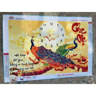 Tranh đính đá cha mẹ VS063 (KT: 80 x 55 cm)