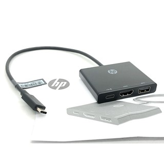 Hp usb-c to multi-port hub 3 cổng xuất 4k usb 3.1 cấp nguồn 65w