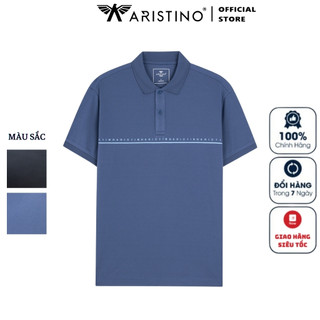 Áo thun polo ngắn tay cổ bẻ ARISTINO APS116S3 phông nam cao cấp vải poly phom dáng suông vừa vặn 2 màu tối
