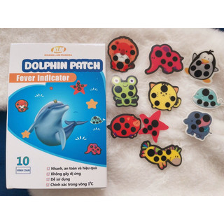 Miếng dán theo dõi nhiệt độ cho bé Dolphin Patch Fever Indicator (Hộp 10 miếng dán)