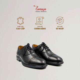 Giày Tây Nam Công Sở Da Bò Cao Cấp Cột Dây Oxford Tomoyo TMN22201