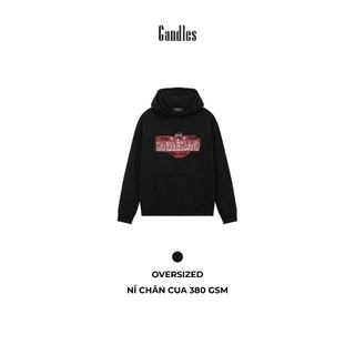 Áo hoodie nam nữ oversize CANDLES VINTAGE SIGN HOODIE chất liệu nỉ washed 380 gsm in hình chính hãng
