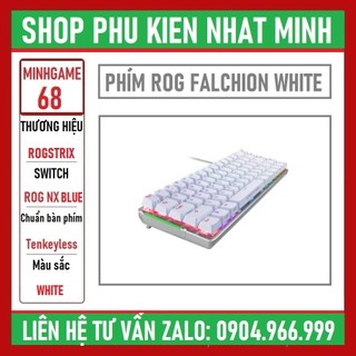 Bàn phím gaming asus rog falchion ace wired rgb white 90mp0346-bkua10 chính hãng bảo hành 24 tháng