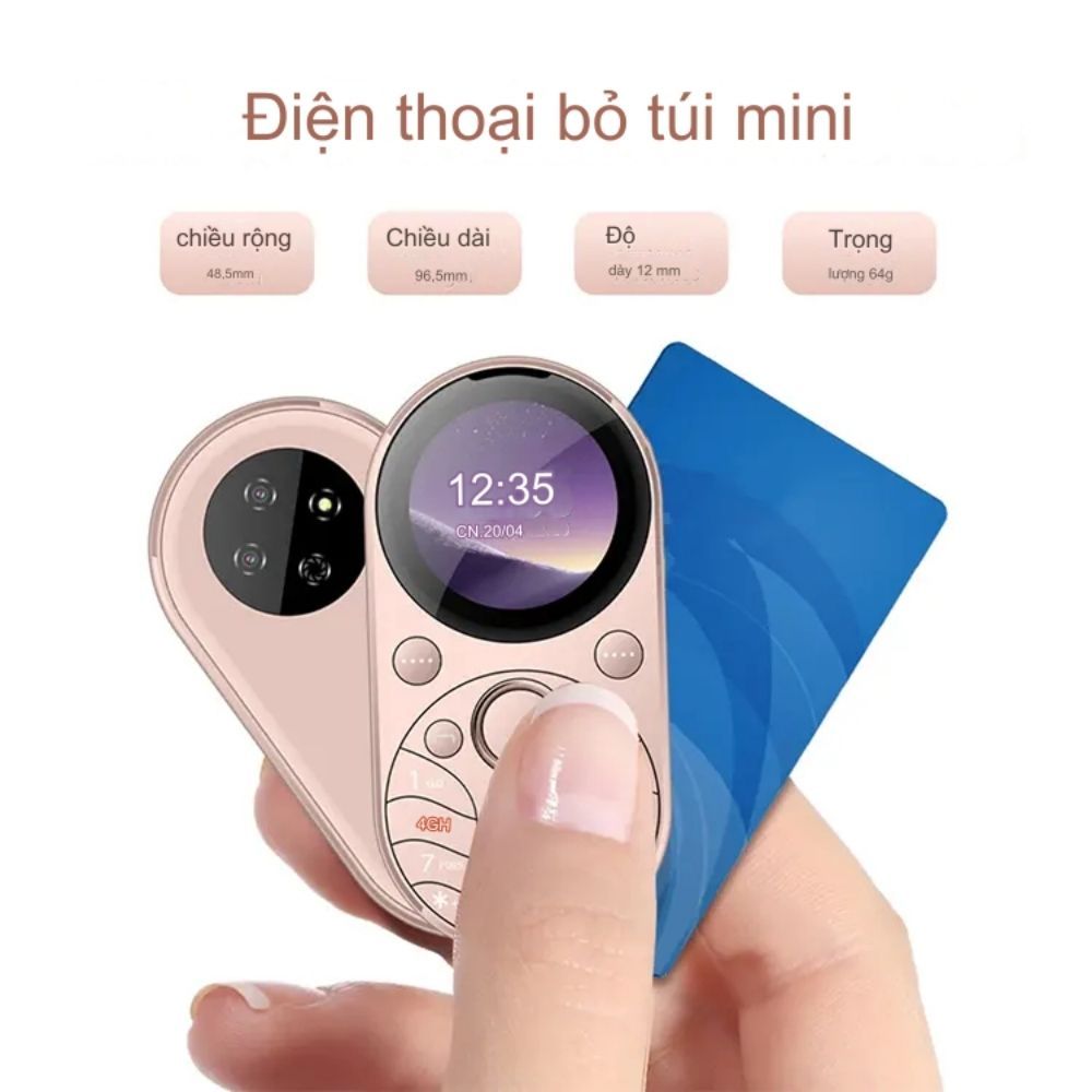 Điện Thoại i15 Pro Mini Mặt Tròn Độc Lạ Máy 2 Sim hỗ trợ 3G 4G Bàn Phím To Tặng Kèm Ốp Lưng Pin trâu nghe nhạc chụp ảnh | BigBuy360 - bigbuy360.vn