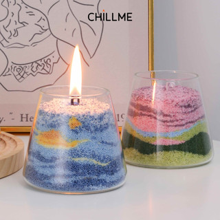 Nến thơm tranh cát Chillme handmade DIY làm quà tặng sinh nhật khử mùi phòng