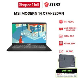 Laptop MSI Modern 14 C7M-220VN R5-7530U | 8GB | 512GB | 14' FHD | Win 11