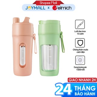 Máy xay sinh tố mini không dây elmich ble-3889 ble-3890 340ml, hàng chính hãng, chống thấm - joymall