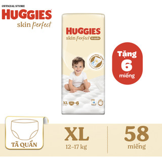[Tặng thêm 6 miếng trong gói] Tã/bỉm quần Huggies XL52 Gói 58 miếng