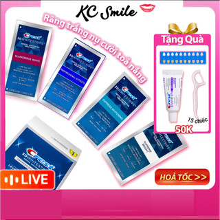 Set 7 gói - 14 Miếng dán trắng răng Crest 3D White - Dành cho răng thường và nhạy cảm