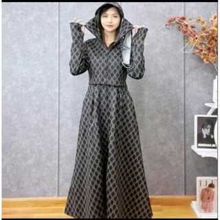 Áo chống Nắng Nữ 2 Lớp, toàn thân, dáng dài in hoạ tiết, Chất vải umi co dãn nhẹ, thoáng mát, chống tia UV