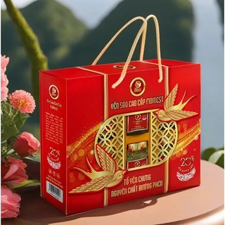 COMBO 2 Hộp Nước yến đường phèn FIDINEST 20% tổ yến có quai xách (12 lọ x 70ml)