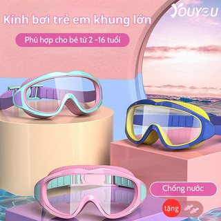 Kính bơi trẻ em bảo vệ mắt cho bé từ 2-14 tuổi, kính bơi chụp HD gọng lớn chống nước chống mờ hơi sương  K1 YUKE