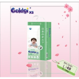 Bỉm nhật goldgi x5 quần/dán m54/l48/xl44/xxl32 cho bé