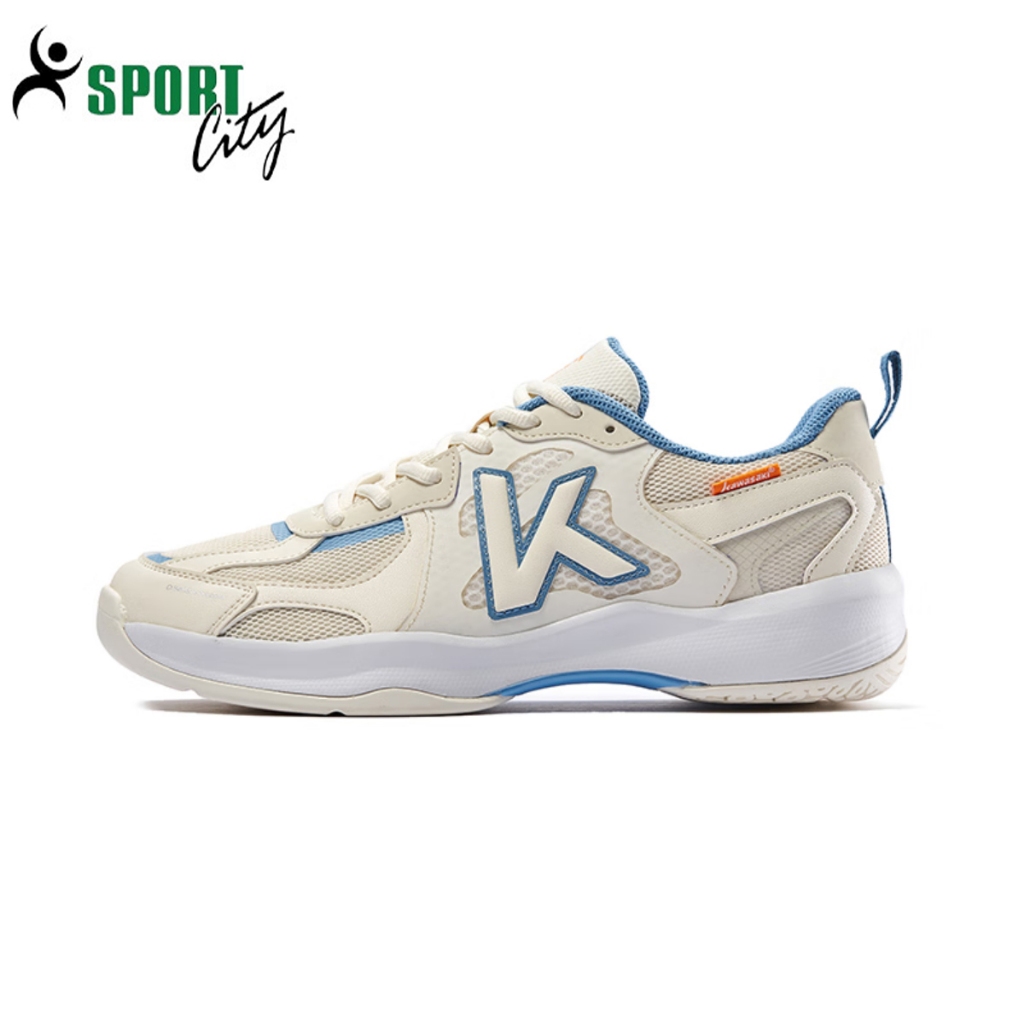 Giày cầu lông Kawasaki B3328 mẫu mới màu Beige Green dành cho nam và nữ nhẹ êm chân thoáng khí bám s