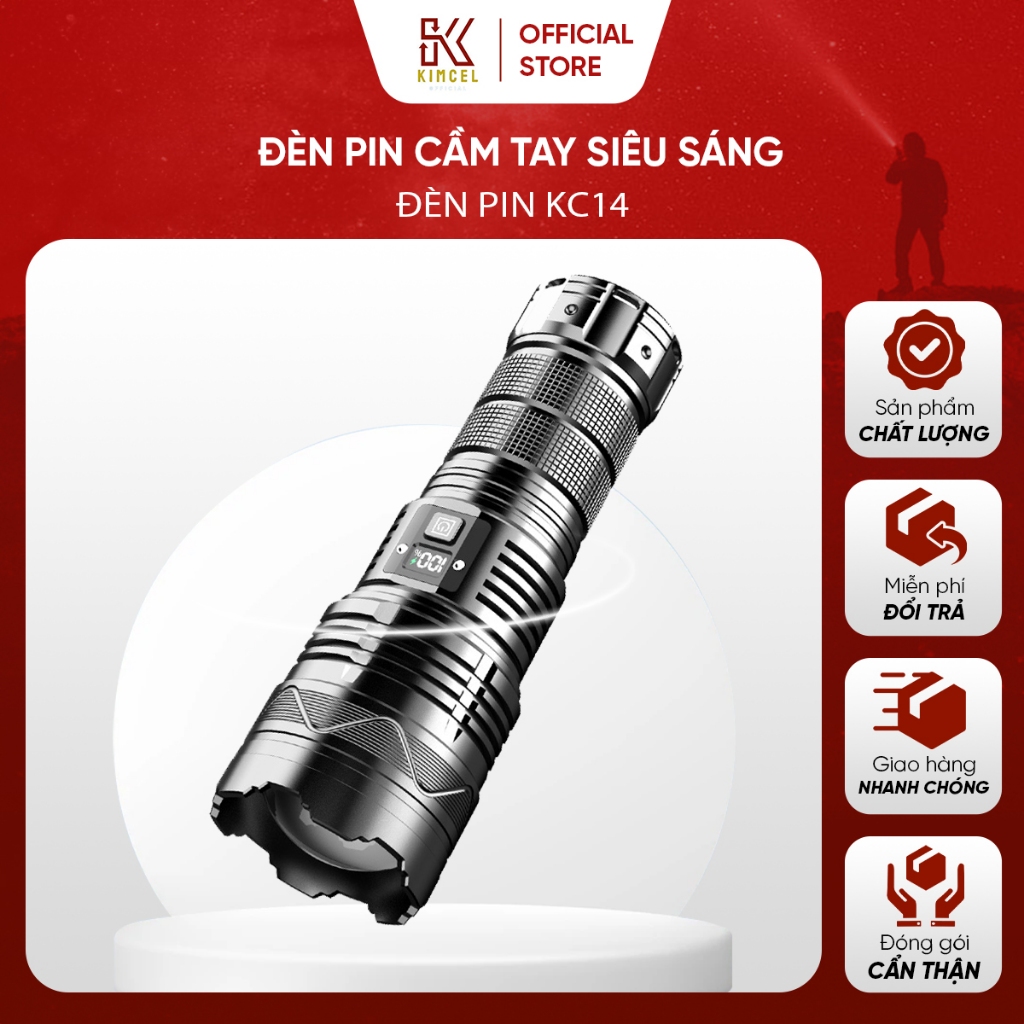 Đèn pin siêu sáng X14 KIMCEL đèn pin chiếu xa