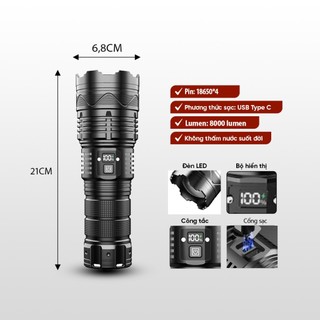 Đèn pin siêu sáng X14 KIMCEL đèn pin chiếu xa