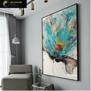20 Mẫu Tranh Đơn Ngang dọc Treo Tường Canvas Kim Tuyến Cao Cấp Sơn Dầu Bình Minh Hoàng Hôn Hoa Lá Trừu Tượng Tối Giản