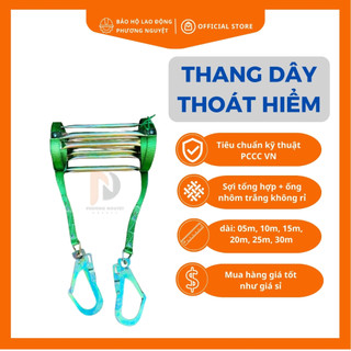 Thang dây thoát hiểm, thang chống cháy cho nhà cao tầng thang thoát hiểm nhanh chóng chiều dài 25m