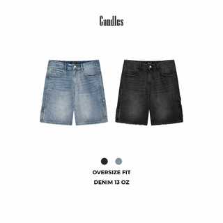 Quần short nam dáng oversize CANDLES SINGLE KNEE SHORT chất liệu Denim 130z chính hãng