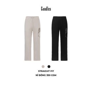 Quần dài nam nữ CANDLES LAUREL PANT chất liệu nỉ bông 350GSM kèm dây rút điều chỉnh chính hãng