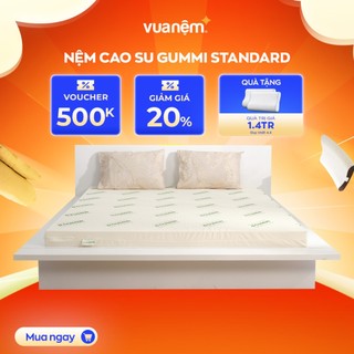 Nệm cao su 100% thiên nhiên cao cấp Gummi Standard 10cm tại Vua Nệm - Nâng đỡ vượt trội, thoáng kí tối ưu