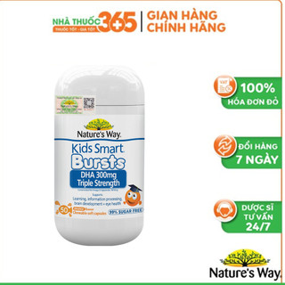 Viên Nhai Nature's Way Kids Smart DHA 300mg Triple Strength Tăng Cường Sự Phát Triển Của Trẻ 50 Viên