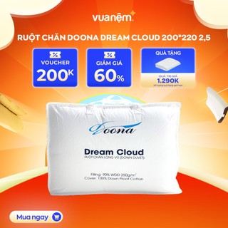 Ruột chăn lông vũ tự nhiên Doona Dream Cloud 90% lông nhung, siêu nhẹ, thoáng khí, cực kì êm ái