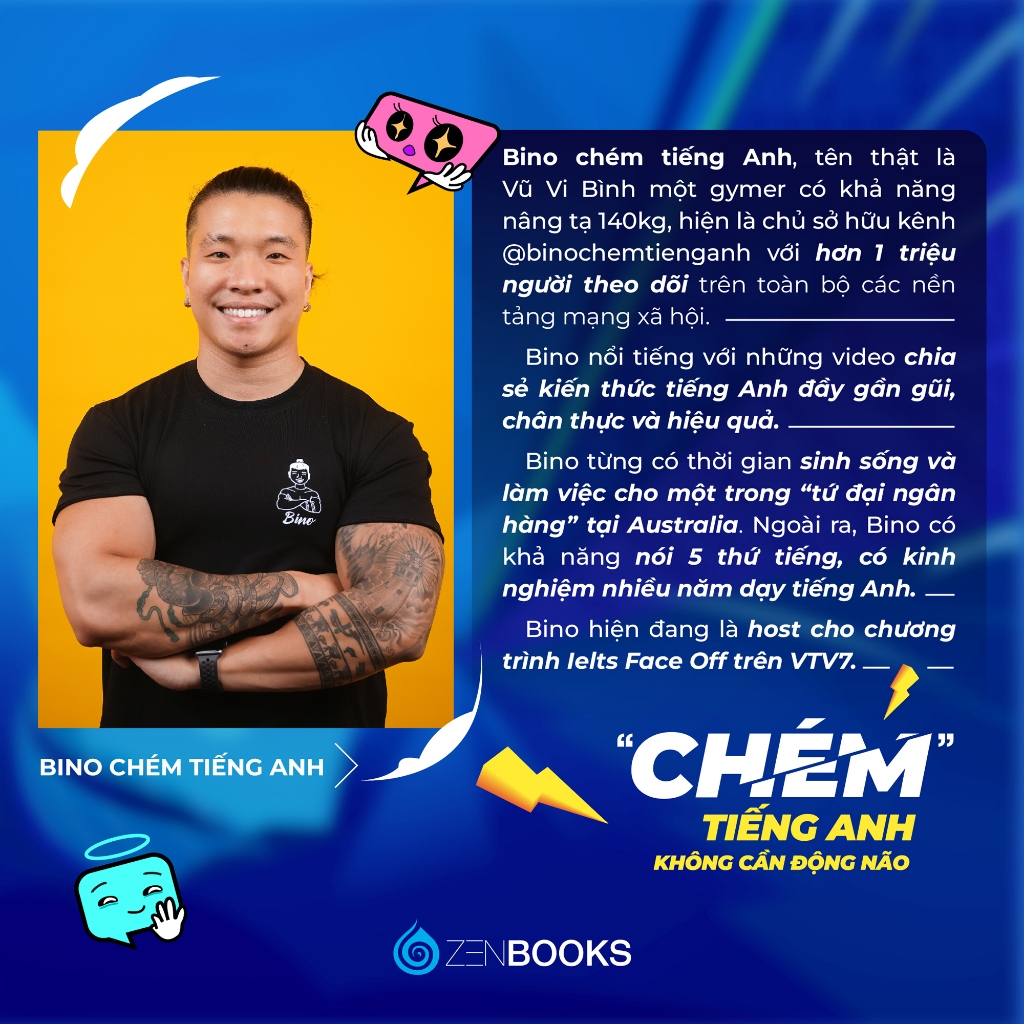 Sách - (Bản Giới Hạn Tặng Móc Khóa) Chém Tiếng Anh Không Cần Động Não - Bino | BigBuy360 - bigbuy360.vn